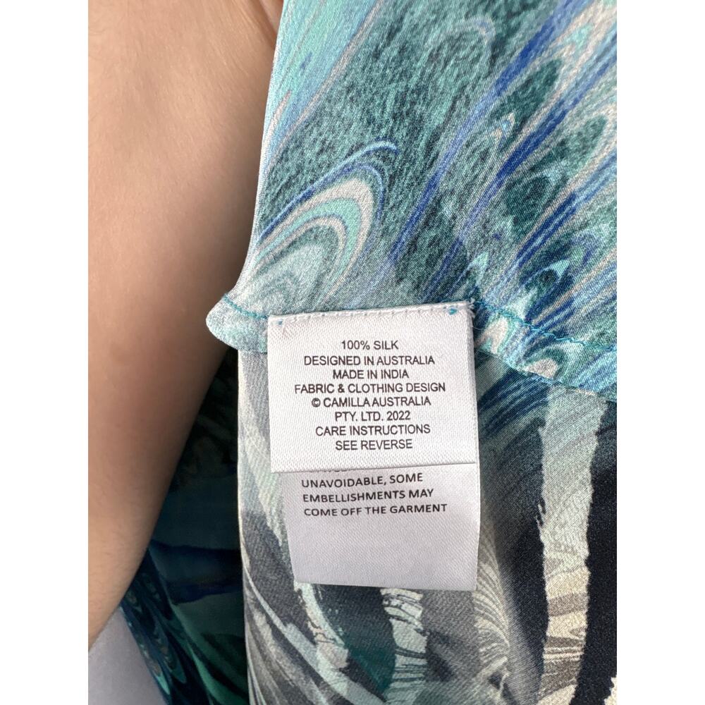 Women’s Camilla Teal Animal Print Racerback Maxi Dress - Picture 6 of 6